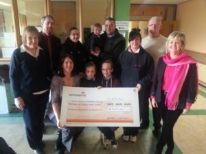 Handover of Cheque to Friends of Wexford General Hospital from Wax Shave or Dye fundraiser